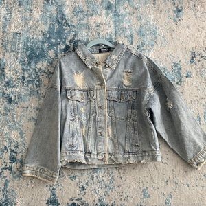 Blue b distressed jean jacket